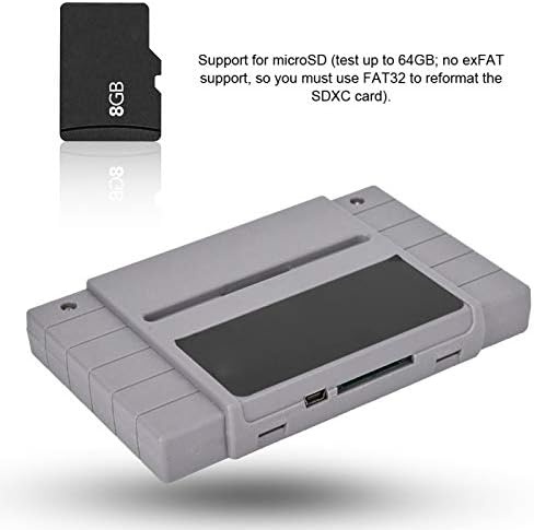 Dauerhaft ABS Game Card Diretório Auto Classificação do Jogos de Classificação Console Card Durável, para SFC Super Family Computer Everdrive Cartidge SD2SNES, Suporte para MicroSD