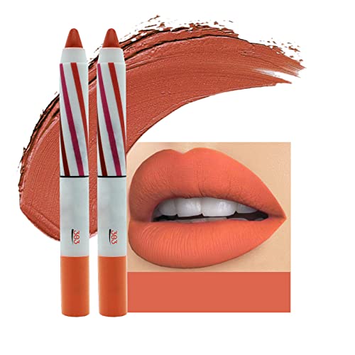 Dbylxmn 2pc Lipstick Lápis Lip Lip Velvet Silk Lip Gloss Makeup LiPliner Lipliner Pen Sexy Lip Tint Cosmetic Novice