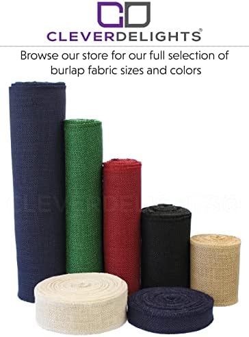 CleverDelights 12 Premium Burlap Roll - 50 jardas - Bordas acabadas sem Fray - tecido de secma de juta natural