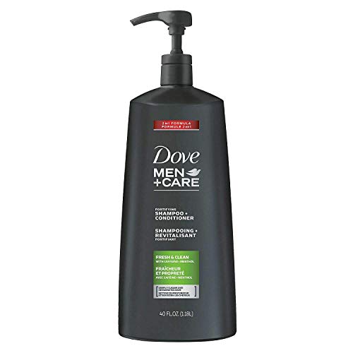 Men Dove+Care 2 em 1 shampoo e condicionador, fresco e limpo
