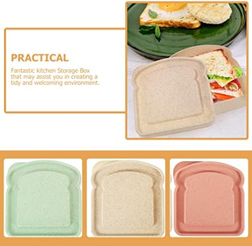 SHERCHPRY 3PCS Sandwich Recxters Toast Shape Sandwich Box Toast