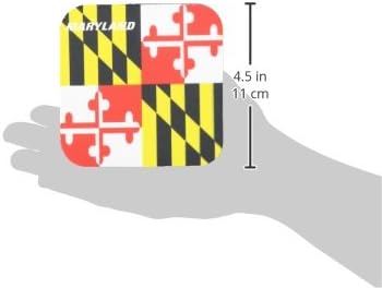 3drose cst_45066_1 Bandeira do estado de montanhas -russas mole de Maryland, conjunto de 4