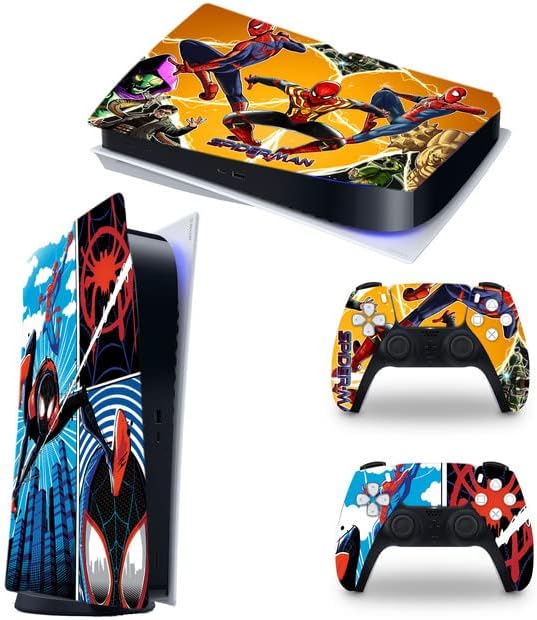 Red Spider-Ps5 Console Skin e PS5 Controller Skins Set, PlayStation 5 Skin Wrap Decaler Sticker PS5 Disc Edition