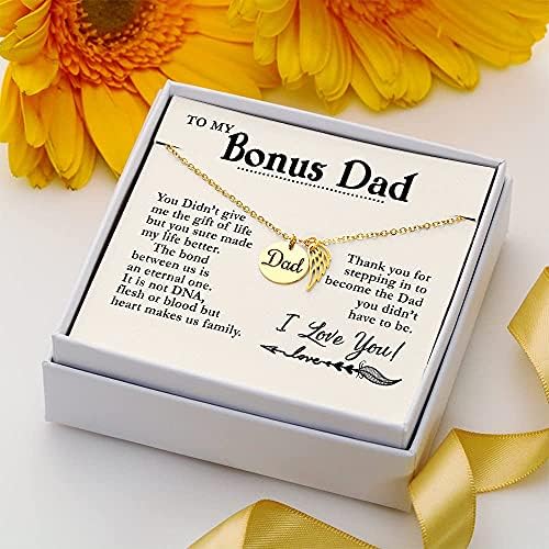 Jóias de cartão de mensagem, colar artesanal - colar para papai - colar do dia dos pais bônus de papai Presente Presente Dad Remembrance