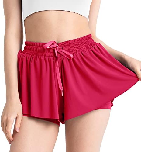 SOGETDO SHORTS FLUFY PARA MULHERES ATHETICA ATHLETIC SKIRT SHORTS GYMS TRAÇÃO DO GINHO RUNDO BORTEFLY SHORTS