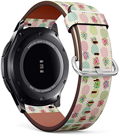 Compatível com Samsung Gear S3 Frontier/Classic - Leather Watch Wrist Band Strapelet com pinos de liberação rápida