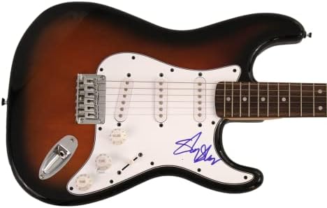 Sly Stone assinado autógrafo em tamanho grande Fender Stratocaster Guitar Winch W/ James Spence JSA Autenticação - Sly e a Pedra