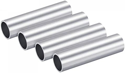 UXCELL 6063 Tubo redondo de alumínio 20mm od 17mm Interior DIA 100mm Tubos de tubo de comprimento 4 PCs