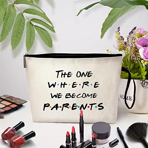 Zhantuone aquele em que nos tornamos pais da bolsa de cosméticos ， Presente Pais para ser presente ， Novos pais presentes ， Novo