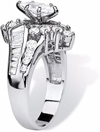 Anniversary de aniversario de diamante de diamante corte de joalheria de jóias de joalheria anel de sinete preenchido