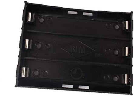 X-dree 3 x 18650 Bateria Diy Forma retangular 6 terminais Black ABS de caixa de armazenamento Caixa de caixa de armazenamento