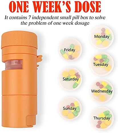 Pill Box Weekly Pill Dispensers Medicine Organizer - triturador de comprimidos, moedor de comprimidos, estojo de pílula