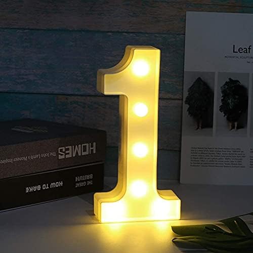 SPYSHOP LED Número do número de luzes, número quente de LED branco ilumina o número de luz, luzes noturnas operadas por