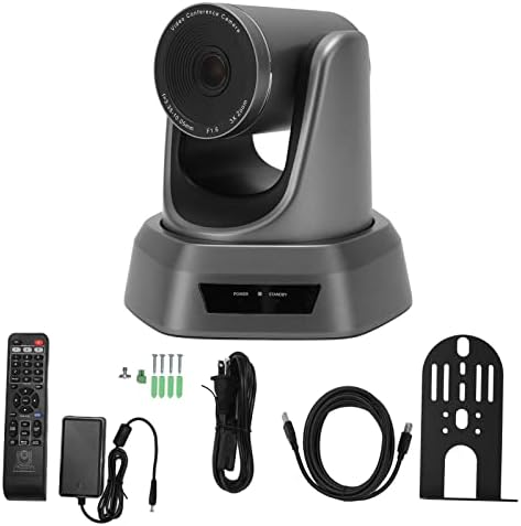 Câmera PTZ, câmera de videoconferência de zoom óptico 3x FHD 1080P com visualização de 128 ° Ultra -Wide Angle, Webcam USB Rotatável PTZ para reunião de negócios online