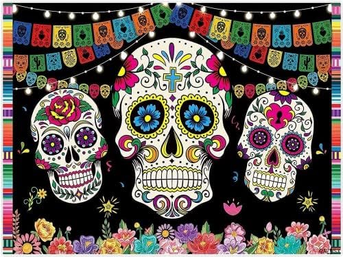 Kits de pintura de diamante 5D DIY para adultos Dia dos mortos Fiesta mexicana Skull Graphic Día de Los Muertos Costumes Fiesta