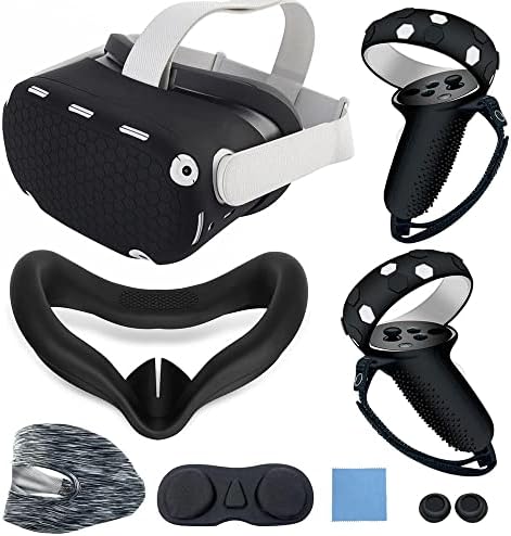 VR Controller Silicone Shell Caso Capas Face para Oculus Quest 2 Conjunto de acessórios