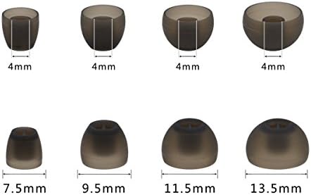 Dicas de orelha alxcd compatíveis com o momento da orelha de sennheiser, tamanhos de orelha xs/s/m/l 4 8 pares de reposição de silicone macio de silicone