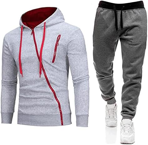 BMISEGM Terno masculino Men Sorto de moletom casual Casual Conjunto de mangas compridas com capuz de moda calça de calça 2 peças roupas