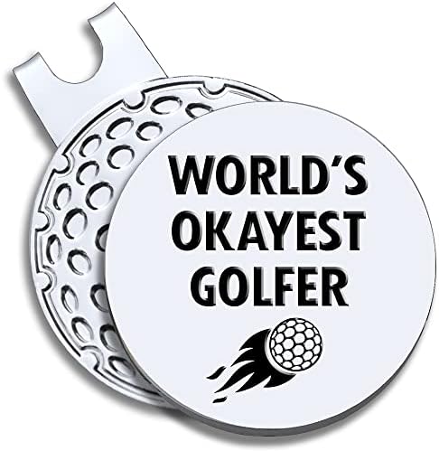 GEYGIE WORLD mais okfolfolfetão de golfe de golfe com clipe de chapéu magnético, presentes engraçados de acessórios para golfe