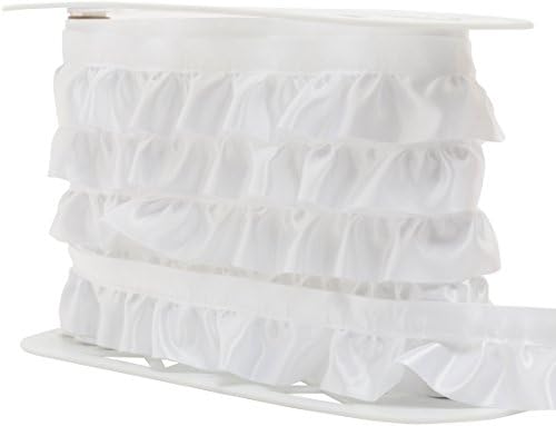 Wright Products Simplicity Ruffled Quilt Binding 1-7/8 x8yd, branco