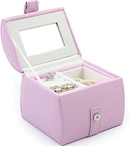 Caixa de jóias CFSLP simples caixa de armazenamento de jóias de duas camadas de grande capacidade anéis de joias organizador de jóias