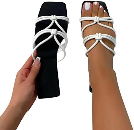 Slippers for Women Women Indoor Outdoor Fashion Heel Summer Open Spring Open Toe Flip Flip Flip Sandals Biride Black