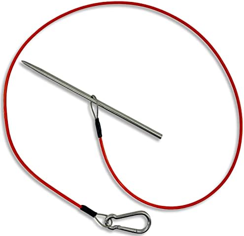 Stringer de peixe para espingarda com cabo de aço inoxidável revestido e carabineiro para serviço pesado