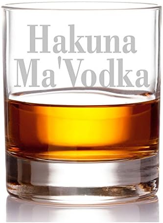 Hakuna ma'vodka gravada em vidro de 10 onças