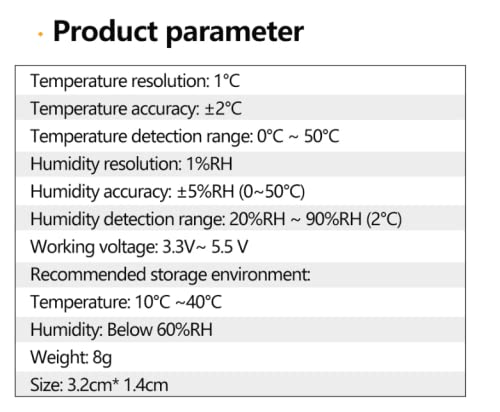 Songhe DHT11 Módulo de temperatura digital e umidade para Arduino Raspberry Pi 2 3 5pcs