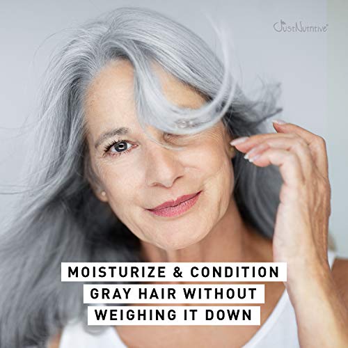 Apenas condicionador de cabelo grisalho nutritivo | Tratamento de cabelos grisalhos | Apenas cuidados com o cabelo natural | Condicionador natural 16 oz.