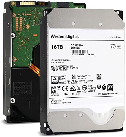 WD 16TB HDD ULTRASTAR DC HC550 SATA 7200RPM DE 3,5 polegadas Drive rígida corporativa - WUH721816ELE6L4