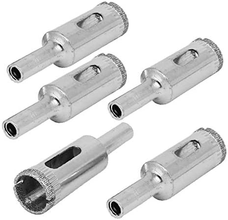 X-Dree de 14 mm de corte de diâmetro com revestimento de broca redonda de broca de orifício de vidro de 14 mm Bit 5pcs (14mm diámetro de corte diamante Recubierto Redondo vástago Agujero de Vidrio Sierra Broca 5 unids