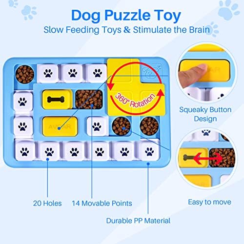 Brinquedos de cães Avoar para cães pequenos médios grandes, brinquedos de quebra -cabeça para cães para cães inteligentes,