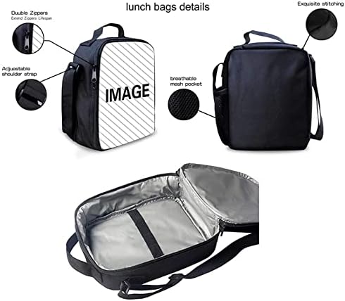 Coeqine Blue Rose With Girls Kids School Backpack Set com lancheira Ajusta ajustável Set de 2 pacote de pacote casual Daypack
