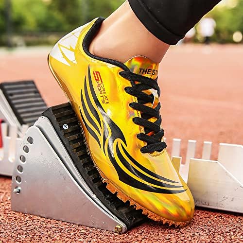 THESTRON UNISISEX Track Spikes Running Sprint Shoes e Sapatos de atletismo para homens Mulheres Crianças Racios legais