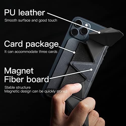 Auyuiiy Phone Grip dobring gamepad Design, suporte de telefone celular adesivo reutilizável, carteira de suporte para cartão, ângulos de visualização ajustáveis, para smartphones para iPhone Android
