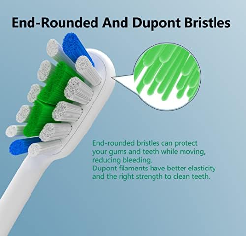 Cabeças de escova de dentes de substituição de compatibilidade do Helalkit para Philips Sonicare, cabeças de escova de dentes