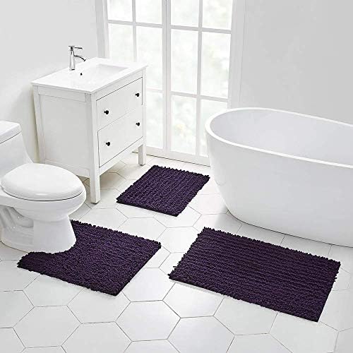 Walensee banheiro tapete de banheiro não deslizante Banho de tapete de tapete absorvente super macro