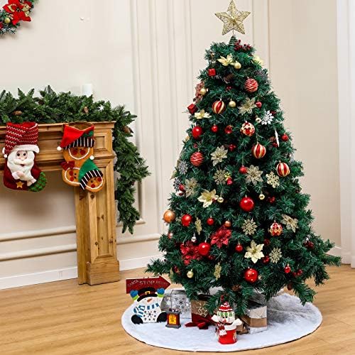 12ct 80mm/3,15 Ornamentos de bola de Natal, enfeites decorativos pendurados, decoração de árvores de Natal, plástico
