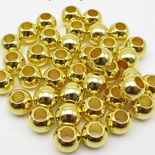 N/A 50pcs/100pcs círculo de plástico dourado redondo trança de trança dreadlock Rings Tubo para acessórios