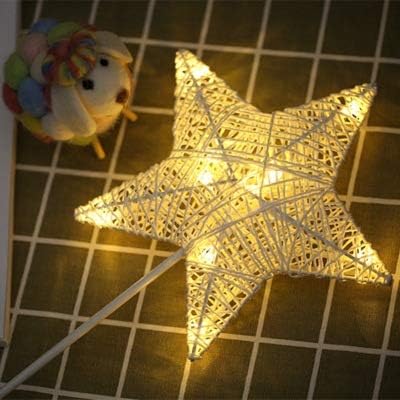 Z/um lâmpada de mesa, lâmpada de cabeceira de cabeceira em estrela alimentada por bateria Lâmpada de decoração de natal base