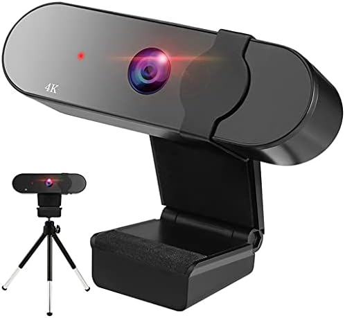 ZHUHW 4K Webcam Câmera Full 1080p 30fps Computador Web Cam Câmera Auto Angular com Tripé embutido Microfone