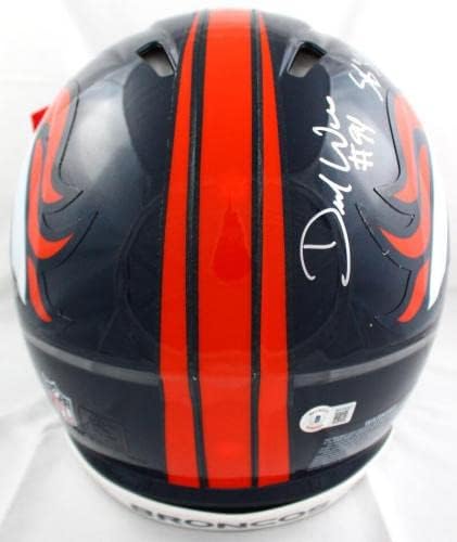 DeMarcus Ware assinou o capacete autêntico Broncos f/s com capacete com SB Champs -Beckettwholo - Capacetes NFL autografados