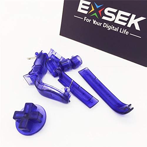 Exsek transparente azul d pads power l r a b buttons reparo parte para gameboy adiantamento gba