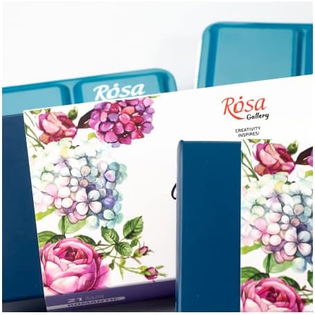 Galeria Rosa Romântico Profissional Aquarela Conjunto de tinta, 21 cores de água de 2,5 ml, kit de tintas para artistas de alta aceleração