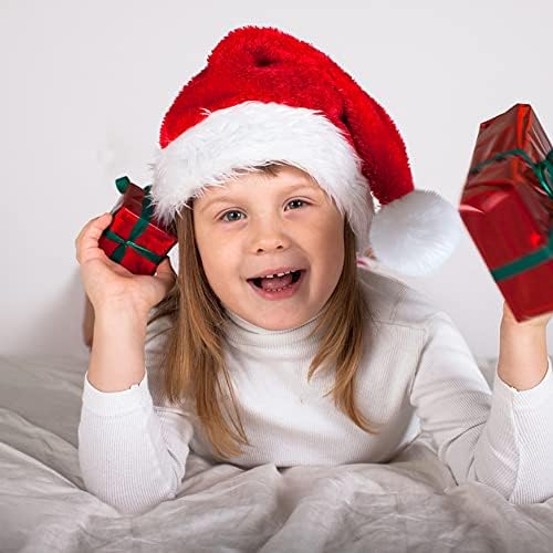 Papai Noel, chapéu de Natal para feriado de Natal, conforto unissex de chapéu de santa vestindo adequado para a festa