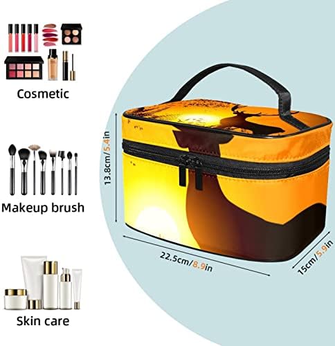 Bolsa de maquiagem Yoyoamoy para mulheres meninas, bolsa de maquiagem de maquiagem de bolsa de cosméticos grande, porta de viagem,