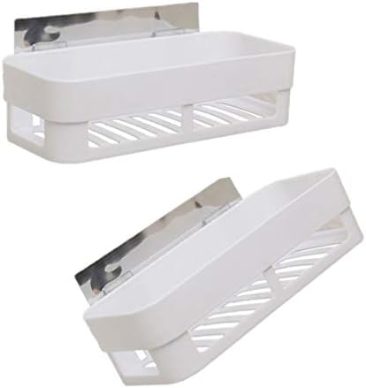 Caddy de chuveiro da tomada de candidatura 2PCS Rack de armazenamento de copo de copo Rack de armazenamento para banheiro da cozinha Banheiro de casa de toalhas de banheiro prateleiras
