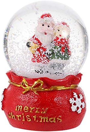 Toyandona Christmas Snow Globe Light Up Santa Snowman Crystal Ball com Resina Base Gifts For Kids Xmas Festas Favorias de Tabelas Decoração