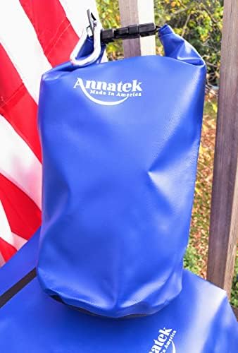 Annatek Air Force Blue Daypack à prova d'água - Roll top ao ar livre Saco de esportes molhados / seco - Mochila leve leve com carabineiro galvanizado para serviço pesado